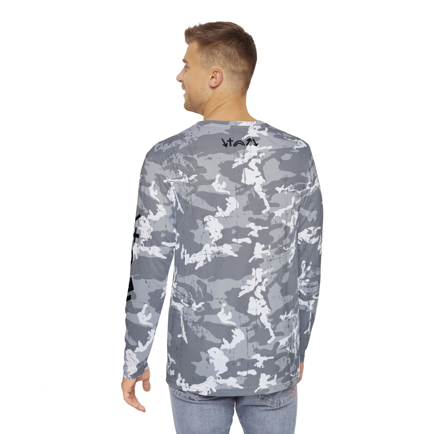 5 Gospel Symbols Gray Camo Long Sleeve Shirt