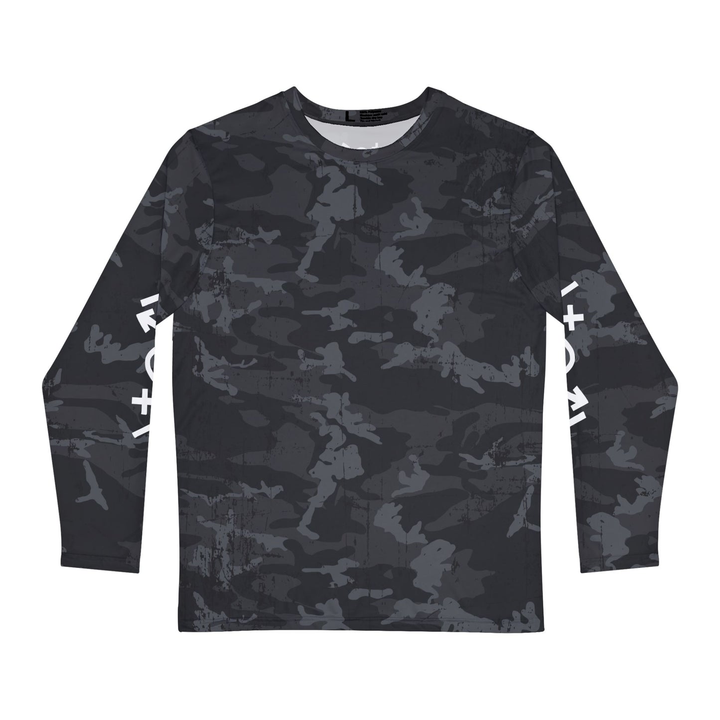 5 Gospel Symbols Black Camo Long Sleeve Shirt