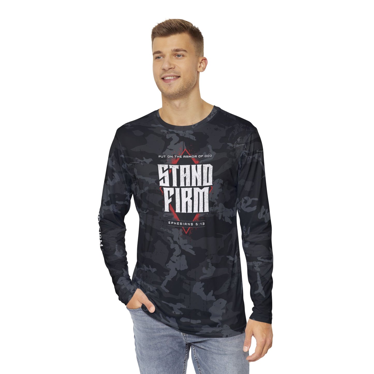Stand Firm Black Camo Long Sleeve Shirt