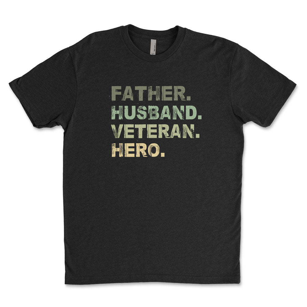 Father Husband Veteran Hero T-shirt