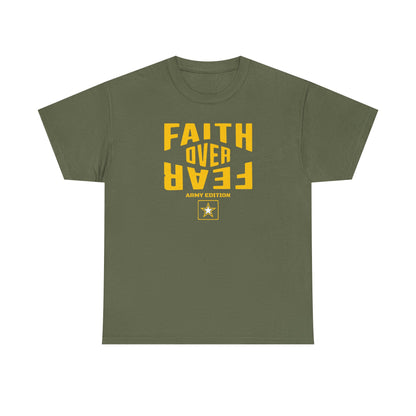 Faith Over Fear Shirt – Army Edition - 3x, 4x, 5x Sizes