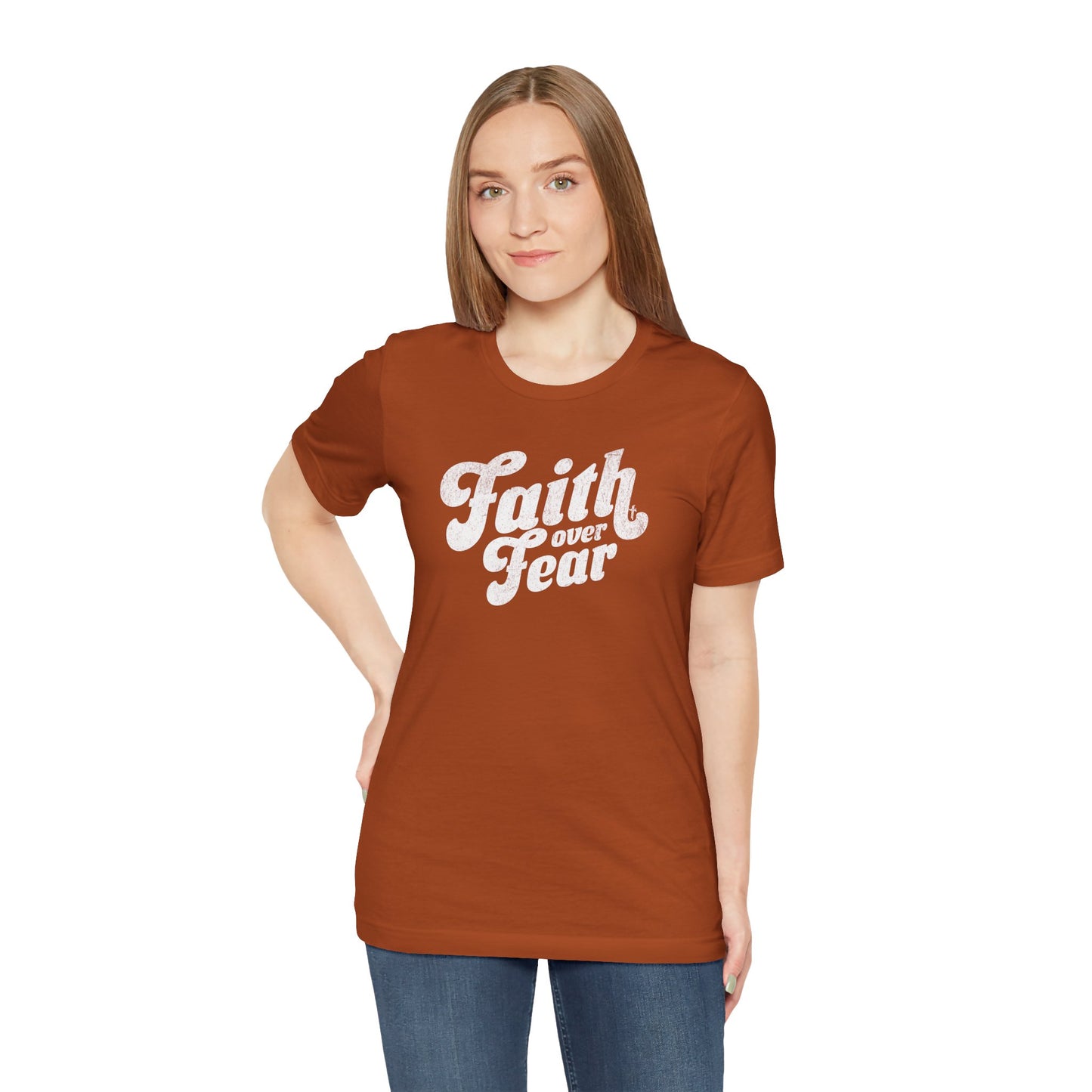 Faith Over Fear Shirt - Distressed Script Edition