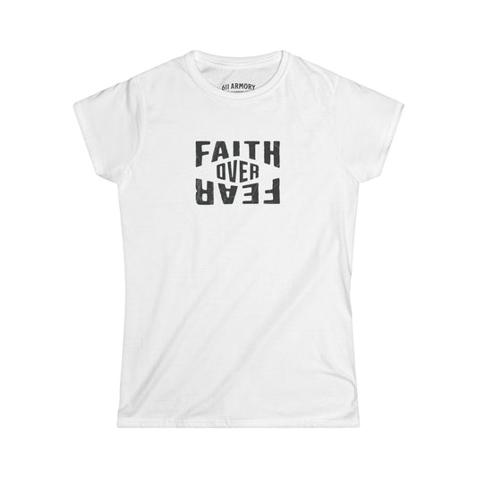 Women's Faith Over Fear T-shirt | Black Design