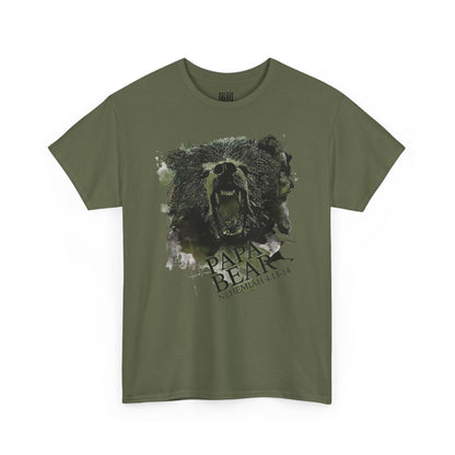Papa Bear Shirt - Grizzly Edition - Nehemiah 4:13-14 - 3x, 4x, 5x Sizes