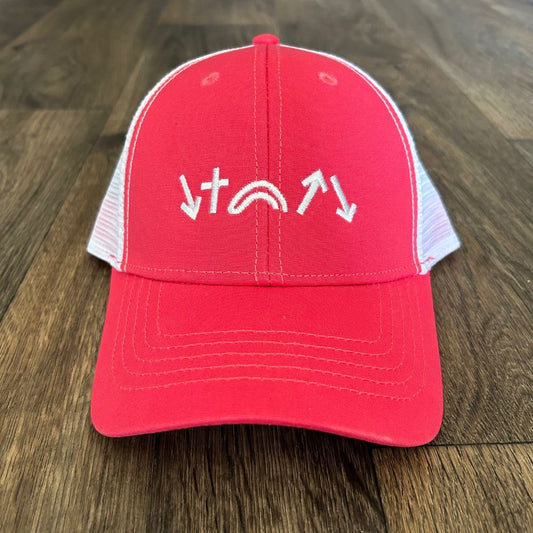 5 Gospel Symbols Hat | Coral & White Women's Edition