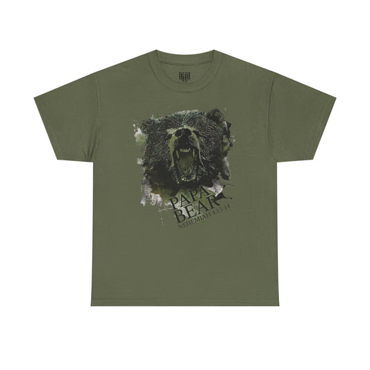 Papa Bear Shirt - Grizzly Edition - Nehemiah 4:13-14 - 3x, 4x, 5x Sizes