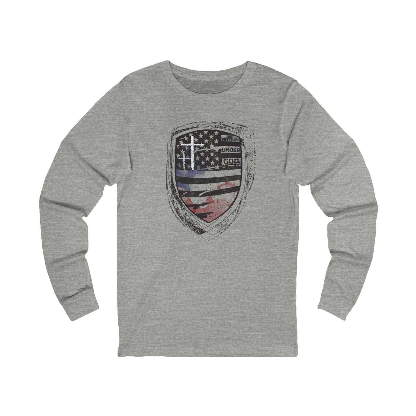 One Nation Under God Shield Tee - Long Sleeve