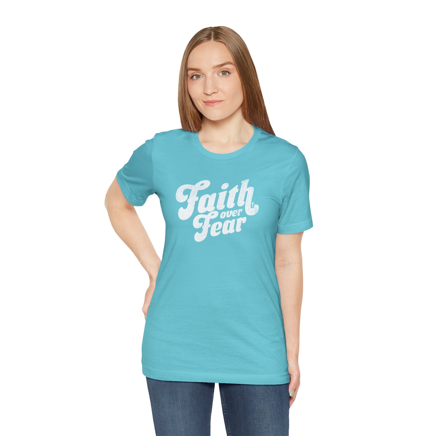 Faith Over Fear Shirt - Distressed Script Edition