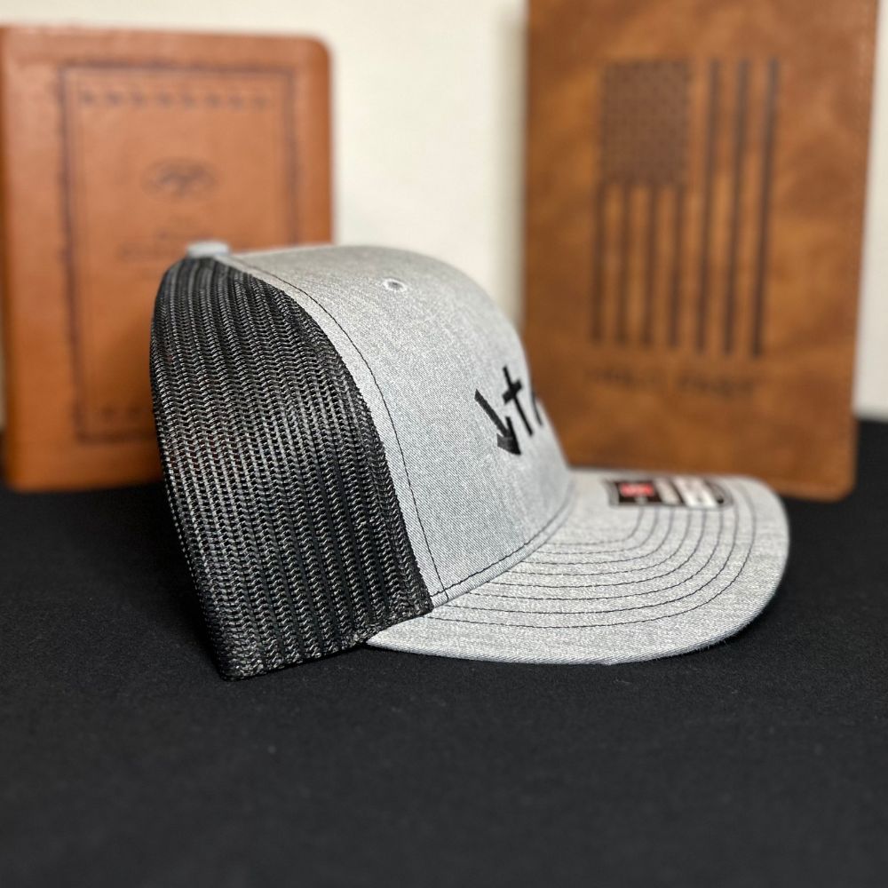 5 Gospel Symbols Hat  Gray & Black
