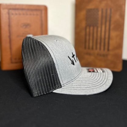 5 Gospel Symbols Hat  Gray & Black
