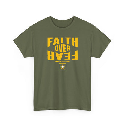 Faith Over Fear Shirt – Army Edition - 3x, 4x, 5x Sizes