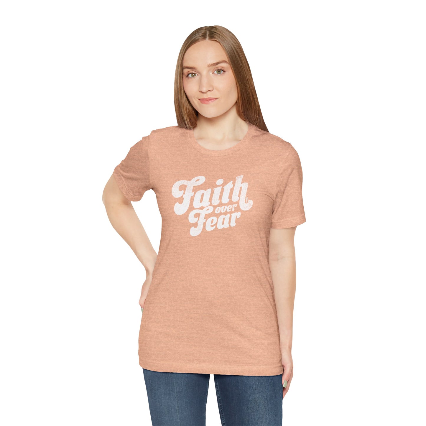 Faith Over Fear Shirt - Distressed Script Edition