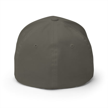 Dark gray baseball cap on a white background