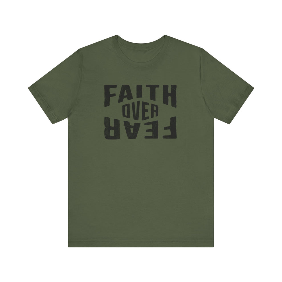 Faith Over Fear Christian shirt for men, 611 Armory 2 Timothy 1:7 tee worn by Jase Robertson