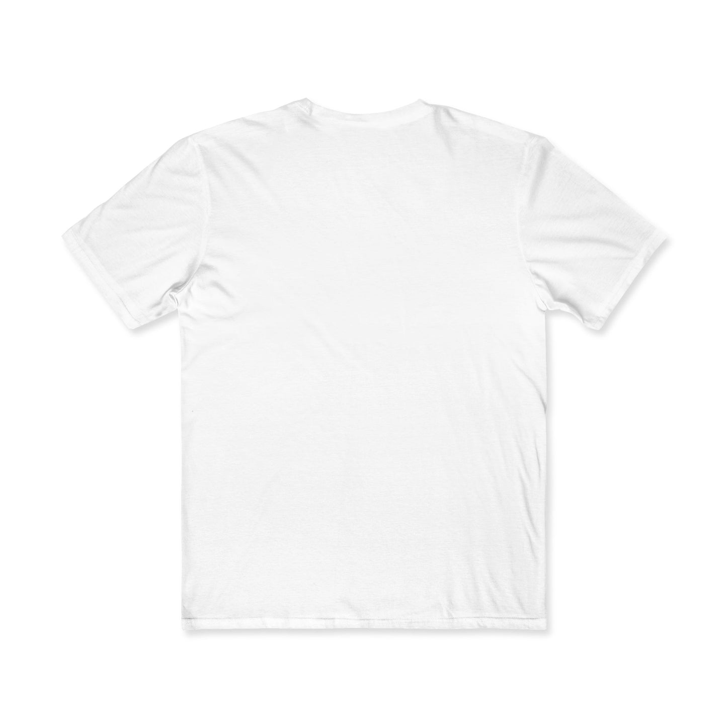 Plain white t-shirt on a light beige background
