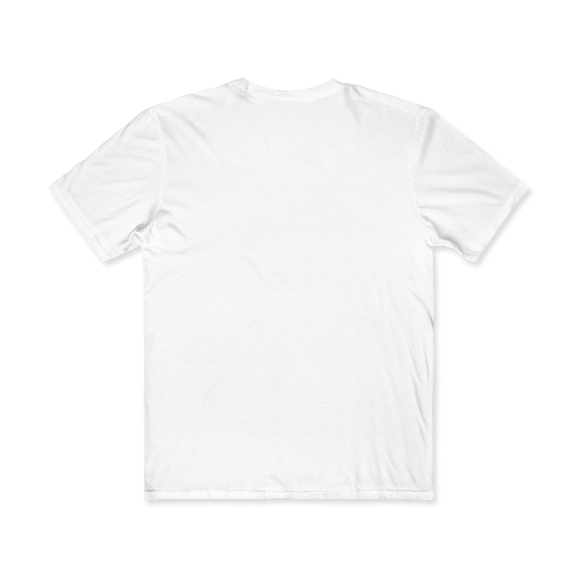 Plain white t-shirt on a light beige background